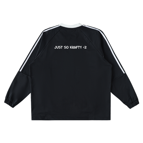 Color-Block V-Neck Long-Sleeve T-Shirt