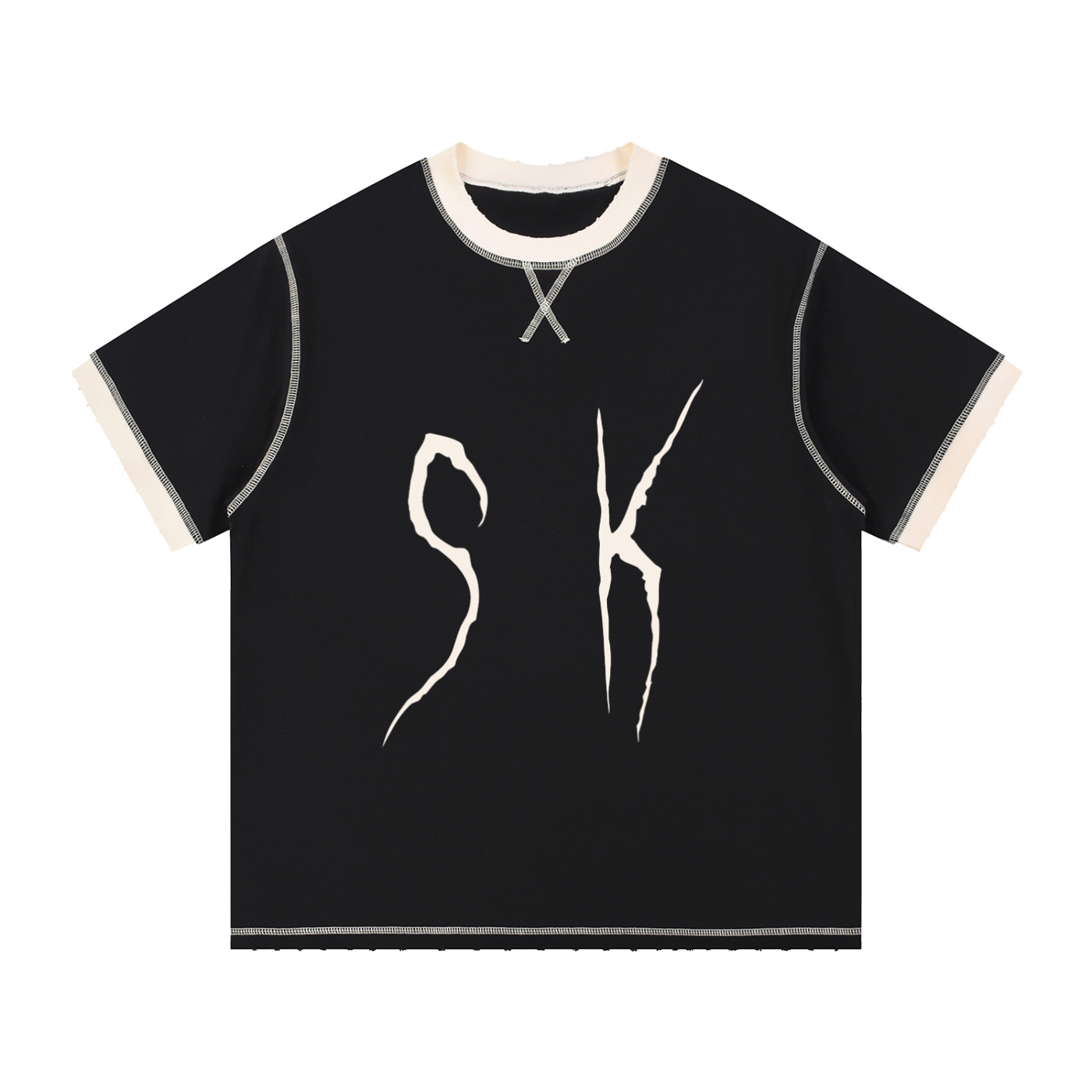 Contrast-Stitched Cotton T-Shirt